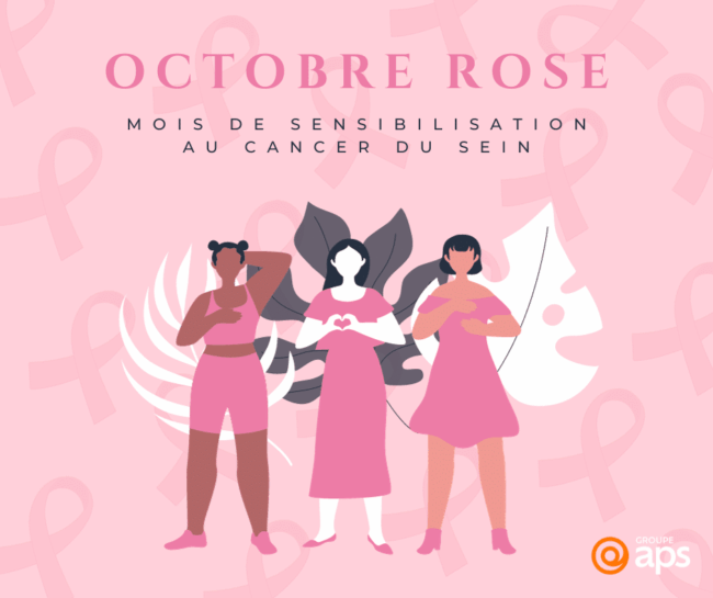 Post du Facebook Octobre rose vecteur rose