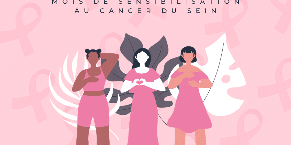 Post du Facebook Octobre rose vecteur rose